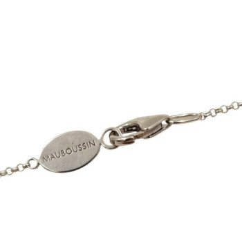 MAUBOUSSIN COLLIER OR BLANC 18K DTS/SAPHIR 3.29GR SEX AND LOVE