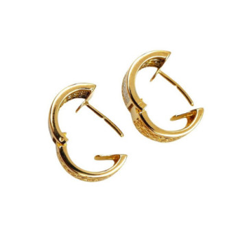 BOUCLE D'OREILLE OR JAUNE 18CT 12.41GR DMT