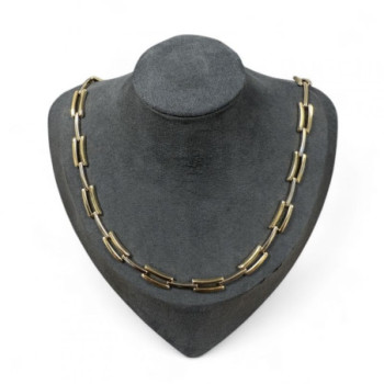 COLLIER OR JAUNE ET BLANC 750 15.15GRS