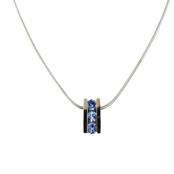 COLLIER OR BLANC 18CT 5.47GR TOURMALINE