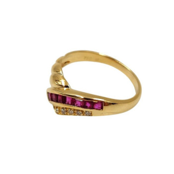 bague or jaune 18ct 3.54gr rubis dmt