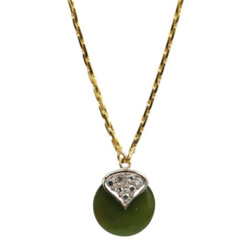 COLLIER OR 18K JADE DTS 6.2GR