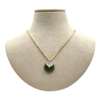 COLLIER OR 18K JADE DTS 6.2GR