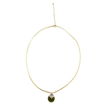 COLLIER OR 18K JADE DTS 6.2GR