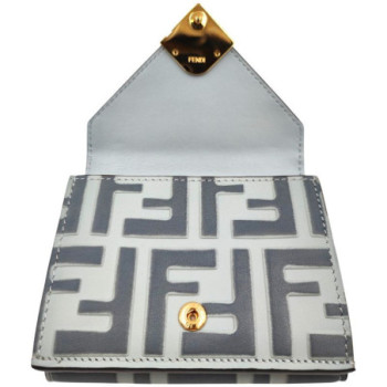 PORTE MONNAIE FENDI CUIR CERULEO