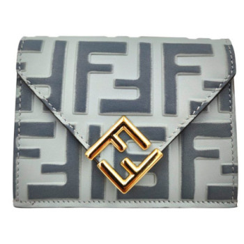 PORTE MONNAIE FENDI CUIR CERULEO