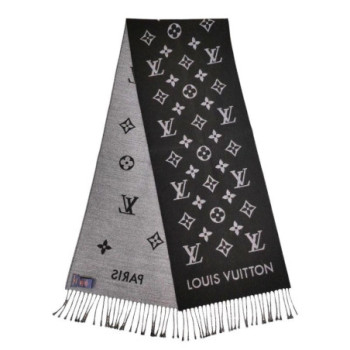 ECHARPE LOUIS VUITTON ALL ABOUT MONOGRAM NOIR