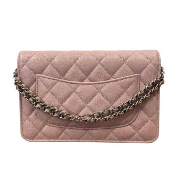 POCHETTE CHANEL WOC 2024 CUIR GRAINE ROSE  FULLSET