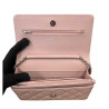 POCHETTE CHANEL WOC 2024 CUIR GRAINE ROSE  FULLSET