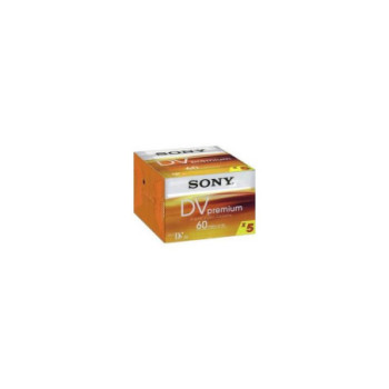 SONY CAMCORDER PREMIUM MINI DV TAPES PACK 5 CASSETTES 60 MIN MINIDV DVM60 DV60
