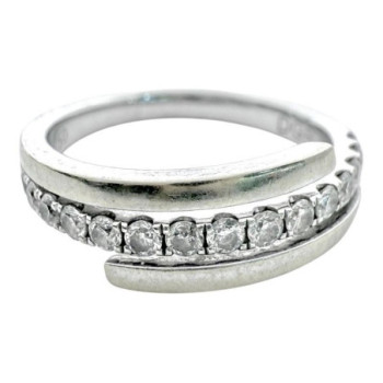 BAGUE OR 18CT 3.72GR DIAMANTS T52