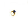 BAGUE LALAOUNIS OR JAUNE 18CT ET SODALITE 7.60G T. 53