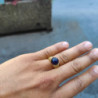 BAGUE LALAOUNIS OR JAUNE 18CT ET SODALITE 7.60G T. 53