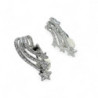 BOUCLE OREILLE OR BLANC 750 + DIAMANTS 12.25GRS