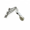 BOUCLE OREILLE OR BLANC 750 + DIAMANTS 12.25GRS