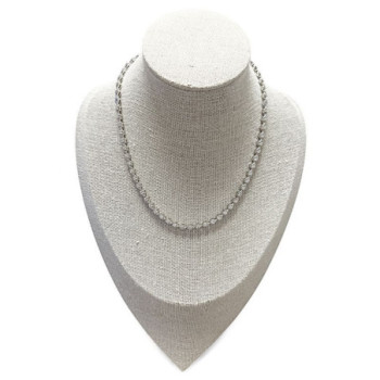 COLLIER OR BLANC 750 + DIAMANTS 28.55GRS