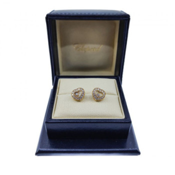 B.O CHOPARD HAPPY DIAMONDS OR JAUNE 18k & DIAMANTS (0.59CT) 6.34G