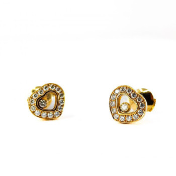 B.O CHOPARD HAPPY DIAMONDS OR JAUNE 18k & DIAMANTS (0.59CT) 6.34G