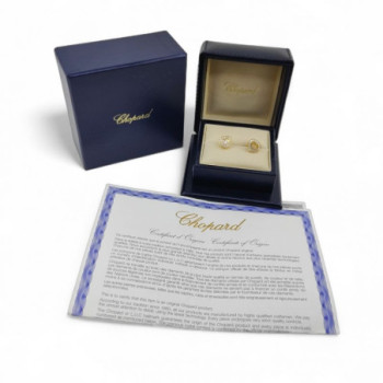 B.O CHOPARD HAPPY DIAMONDS OR JAUNE 18k & DIAMANTS (0.59CT) 6.34G