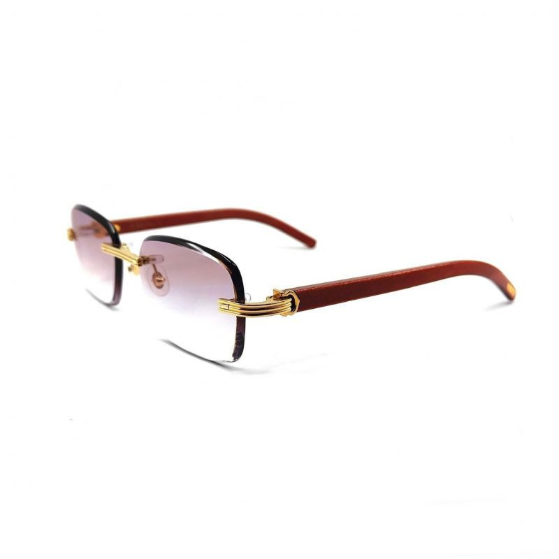 LUNETTES CARTIER EXCEPTION RED WOOD CT0286O 004 LUNETTES CARTIER EXCEPTION RED WOOD CT0286O 004