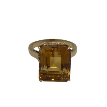 BAGUE OR 18CT CITRINE 7.47 GRS