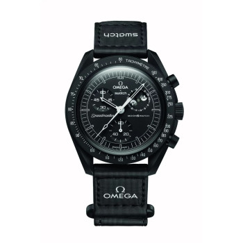 OMEGA SWATCH MISSION TO THE MOONPHASE NOIR