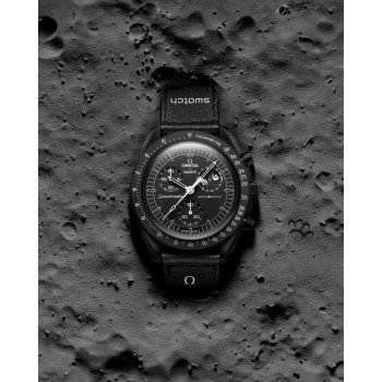OMEGA SWATCH MISSION TO THE MOONPHASE NOIR