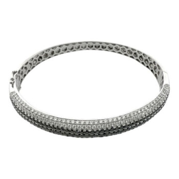 BRACELET OR 18CT 23.32GR DIAMANTS NOIR ET BLANC