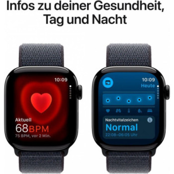 Apple Watch Series 10 GPS 42mm Jet Black Aluminium Case with Ink Sport Loop