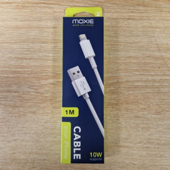 CABLE LIGHTNING DATA FAST CHARGE 1M MOXIE BLANC