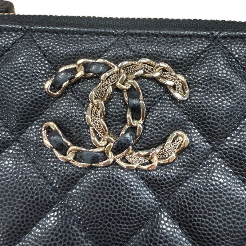 POCHETTE CHANEL 19 NOIR CUIR GRAINE