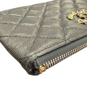 POCHETTE CHANEL 19 NOIR CUIR GRAINE