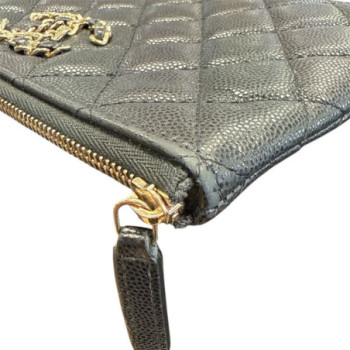 POCHETTE CHANEL 19 NOIR CUIR GRAINE