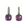 BOUCLES D'OREILLES POMELLATO NUDO AMETHYSTE ET DIAMANTS