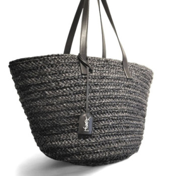 SAC CABAS SAINT LAURENT PANIER M EN RAPHIA