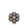 BAGUE OR JAUNE DIAMANTS ET SAPHIRES 4.49G T51