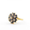BAGUE OR JAUNE DIAMANTS ET SAPHIRES 4.49G T51