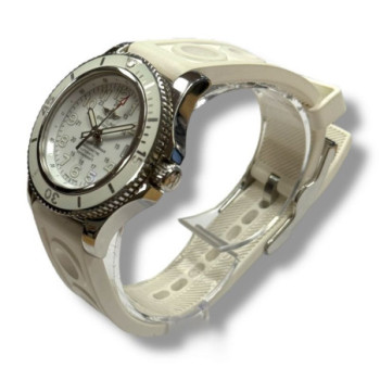 BREITLING A17312 SUPER OCEAN II AUTOMATIC 36 BLANC BRACELET CAOUTCHOUC