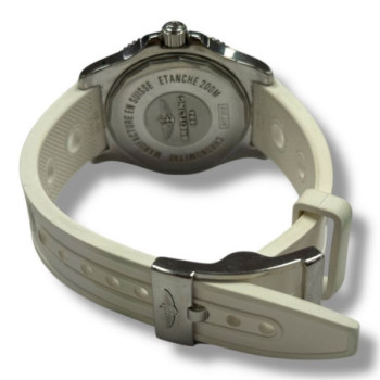 BREITLING A17312 SUPER OCEAN II AUTOMATIC 36 BLANC BRACELET CAOUTCHOUC