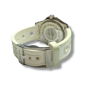 BREITLING A17312 SUPER OCEAN II AUTOMATIC 36 BLANC BRACELET CAOUTCHOUC