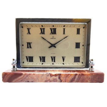 HORLOGE DE TABLE VINTAGE OMEGA 8 DAYS