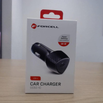 CHARGEUR VOITURE FORCELL TYPE C 20W