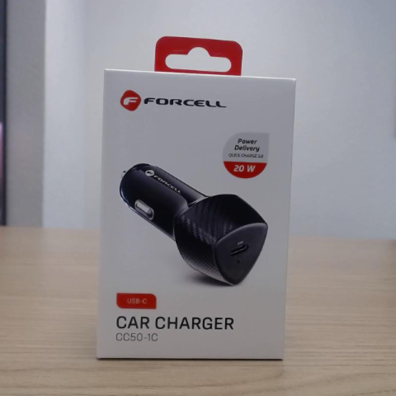 CHARGEUR VOITURE FORCELL TYPE C 20W