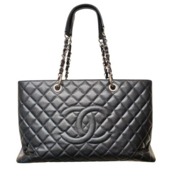 CHANEL CABAS GRAND SHOPPING CUIR CAVIAR NOIR