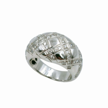 BAGUE OR BLANC 18K DTS 12.86GR T56