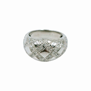 BAGUE OR BLANC 18K DTS 12.86GR T56