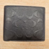 PORTE MONNAIE CUIR NOIRE -  COACH