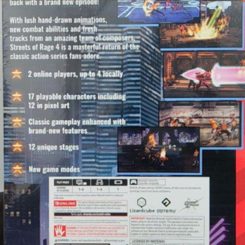 STREETS OF RAGE 4 LIMITED RUN NEUF/BLISTER