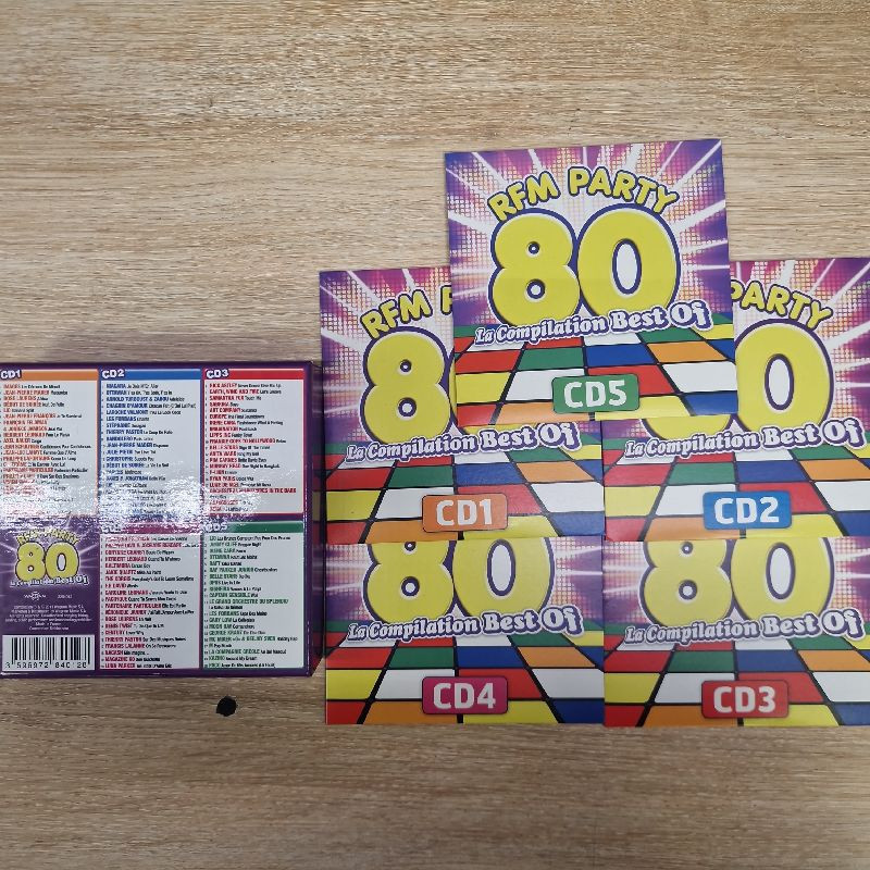 CD MUSIC ANNÉES 80 - 5 CD