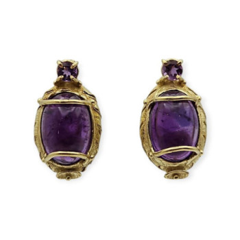 BOUCLES D OREILLES VINTAGE OR 18CT 11.97GRS